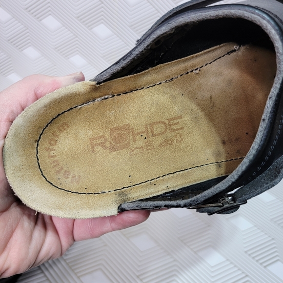 Rohde Women's Naturform Black Natural Shape Clogs Mules Slip On Size 41. - Picture 5 of 10